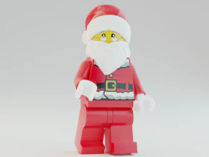 Lego Santa Scene 3D Model