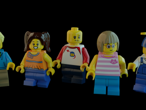 Lego Santa Scene 3D Model