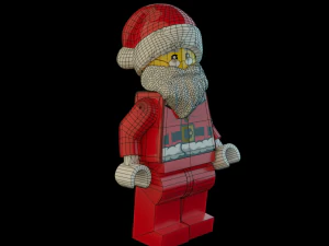 Lego Santa Scene 3D Model