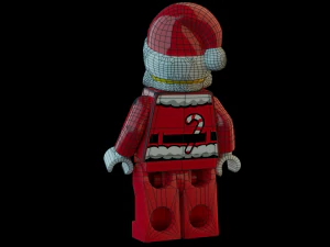 Lego Santa Scene 3D Model