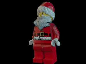 Lego Santa Scene 3D Model