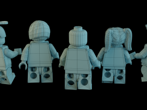 Lego Santa Scene 3D Model