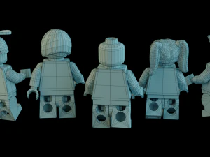 Lego Santa Scene 3D Model