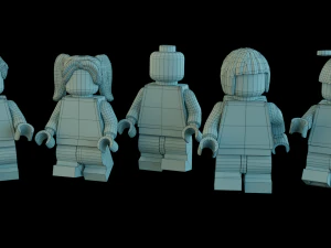 Lego Santa Scene 3D Model