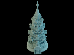 Lego Santa Scene 3D Model