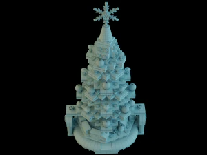 Lego Santa Scene 3D Model