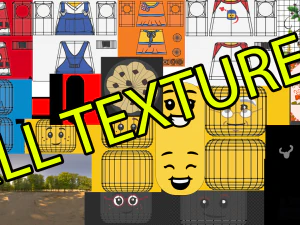 Lego Santa Scene 3D Model