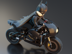 Lego Batman with new Bike 3D Модель