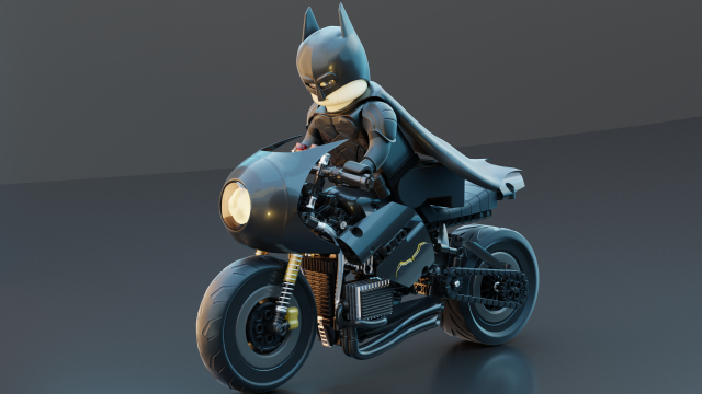 Lego Batman with new Bike 3D Model