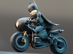 Lego Batman with new Bike 3D Модель
