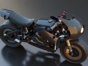 Lego Batman with new Bike 3D Модель