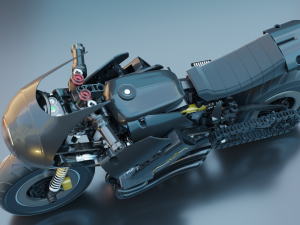 Lego Batman with new Bike 3D Модель