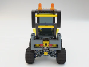 Lego Bulldozer and worker 3D Model