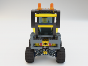 Lego Bulldozer and worker 3D 모델