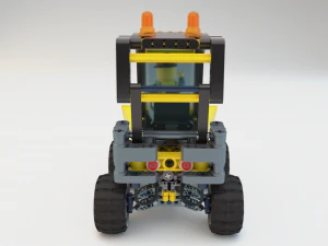 Lego Bulldozer and worker 3D Model