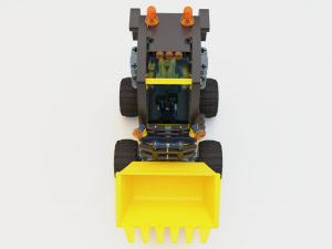 Lego Bulldozer and worker 3D 모델