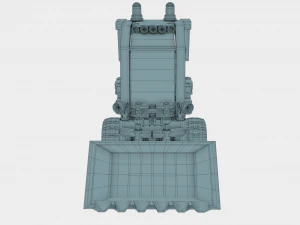 Lego Bulldozer and worker 3D Model