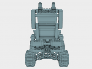 Lego Bulldozer and worker 3D 모델
