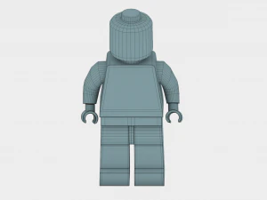 Lego Bulldozer and worker 3D Model