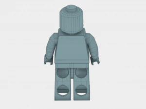 Lego Bulldozer and worker 3D Model