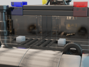 Lego swat truck with squad Modello 3D