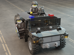 Lego swat truck with squad Modello 3D