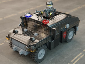 Lego swat truck with squad Modello 3D