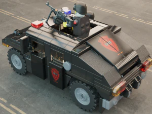 Lego swat truck with squad 3D Model