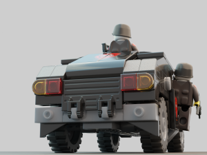 Lego swat truck with squad Modello 3D
