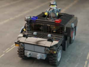 Lego swat truck with squad Modello 3D