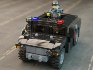 Lego swat truck with squad 3D Model