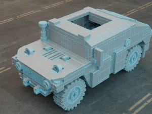 Lego swat truck with squad 3D Model