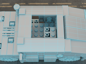 Lego swat truck with squad Modello 3D