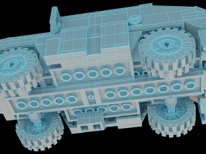 Lego swat truck with squad 3D Model