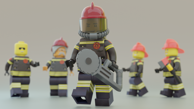 Custom lego firefighter sales