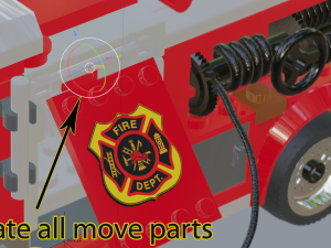 Lego Firetruck with Firefighter Squad 3D-Modell