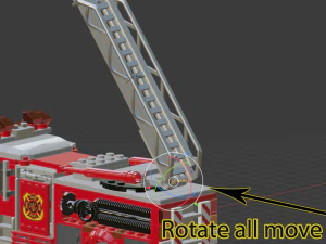Lego Firetruck with Firefighter Squad 3D Model