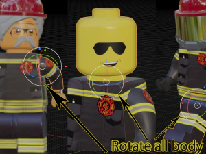 Lego Firetruck with Firefighter Squad 3D Model
