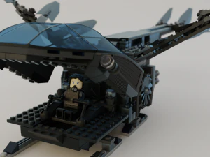 Lego Ornithopter with Paul Atreides 3D Model