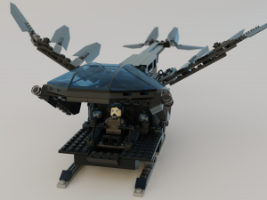 Lego Ornithopter with Paul Atreides Model 3D