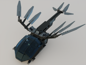 Lego Ornithopter with Paul Atreides Model 3D