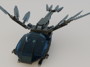 Lego Ornithopter with Paul Atreides Model 3D