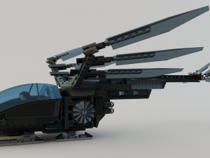 Lego Ornithopter with Paul Atreides Model 3D