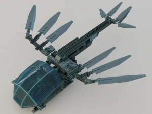 Lego Ornithopter with Paul Atreides 3D Model