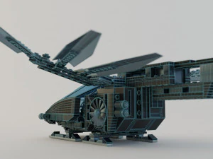 Lego Ornithopter with Paul Atreides 3D Model