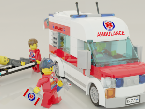 Lego Ambulance and paramedics squad Modello 3D