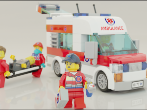 Lego Ambulance and paramedics squad Modello 3D