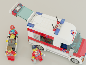 Lego Ambulance and paramedics squad Modello 3D