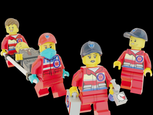 Lego Ambulance and paramedics squad Modello 3D