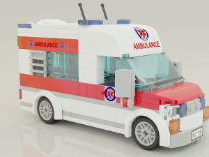 Lego Ambulance and paramedics squad Modello 3D